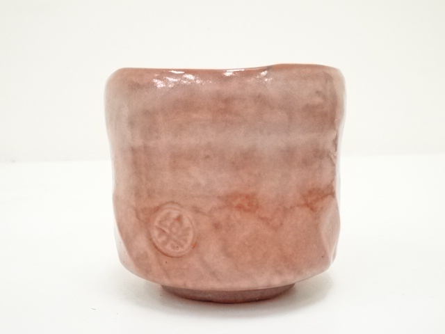 道具 ] - 道具 京焼 祥悦造 左入作福禄寿写赤楽茶碗（共箱） | ネット